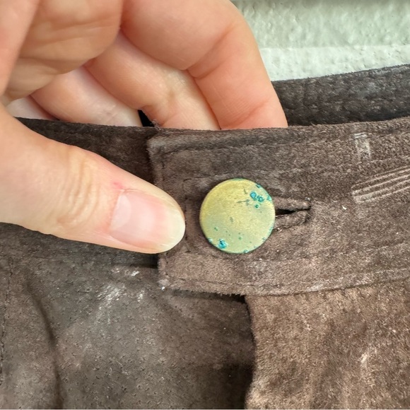 VTG Wilsons Maxima Leather Brown Pants Women’s 8 Straight Leg Western Boho - Picture 10 of 13